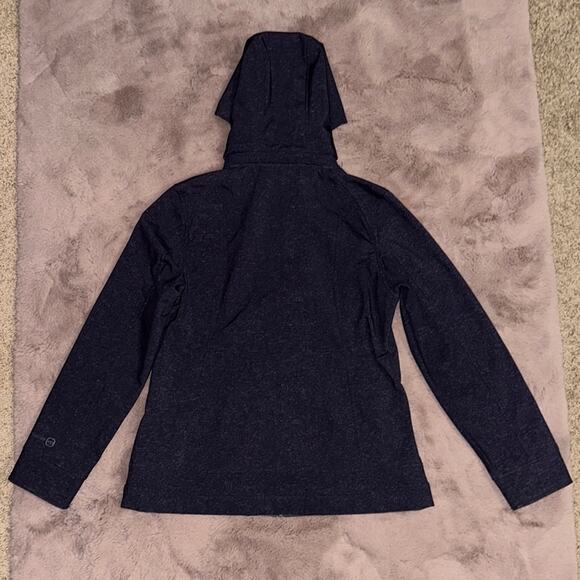 Free Country Jacket Women’s Medium Navy Full Zip Removable Hood FleeceLined - Picture 2 of 3